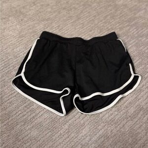 Black Women’s Athletic Shorts with White Trim